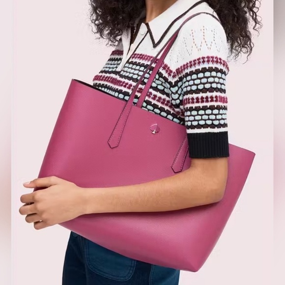 🔥NWOT Kate Spade ♠️ Molly Metallic Tote & Pouch - Picture 2 of 12
